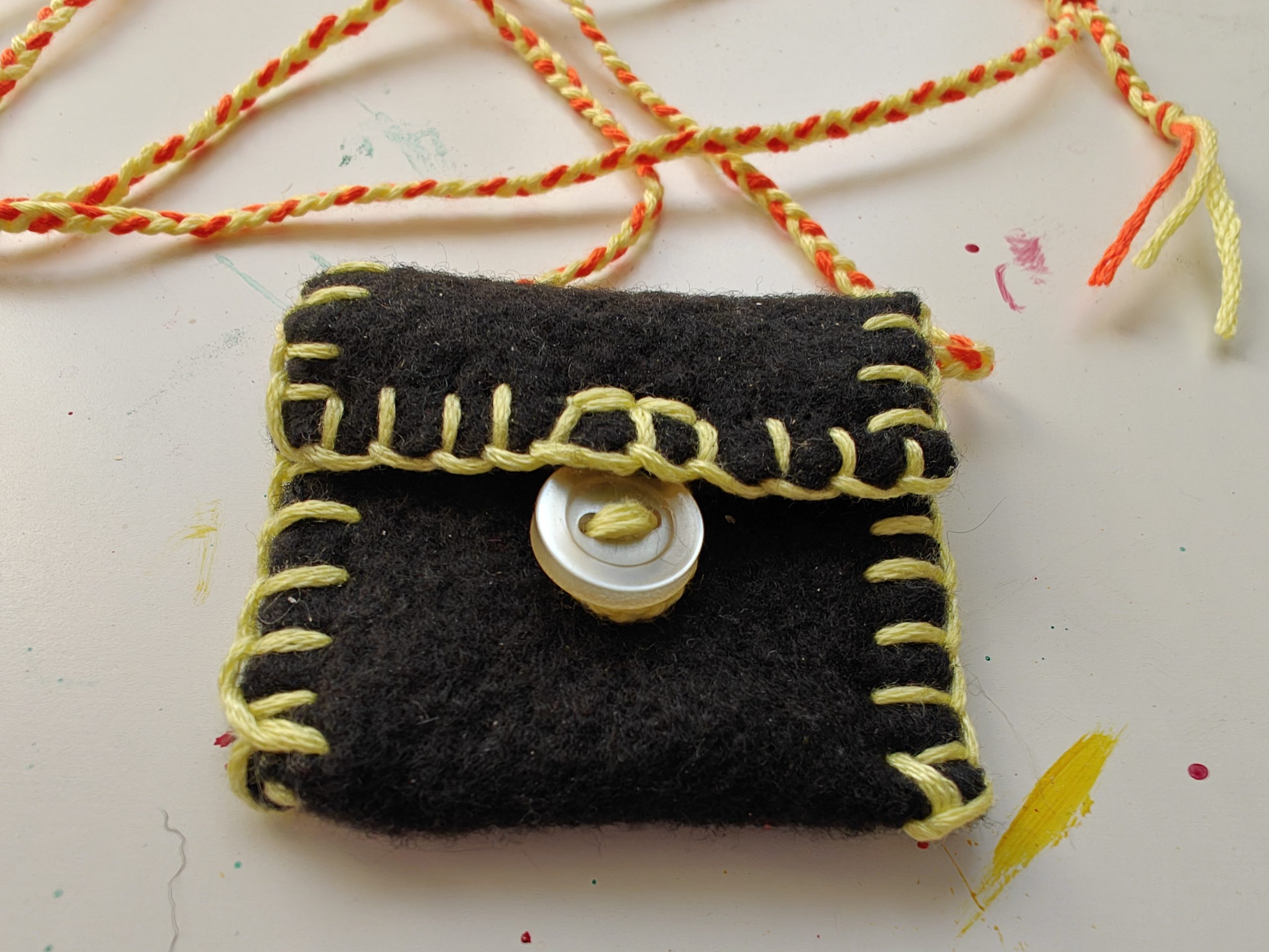 Hand-Sewn Textile Medicine Pouch - Ready to Ship - Image 3