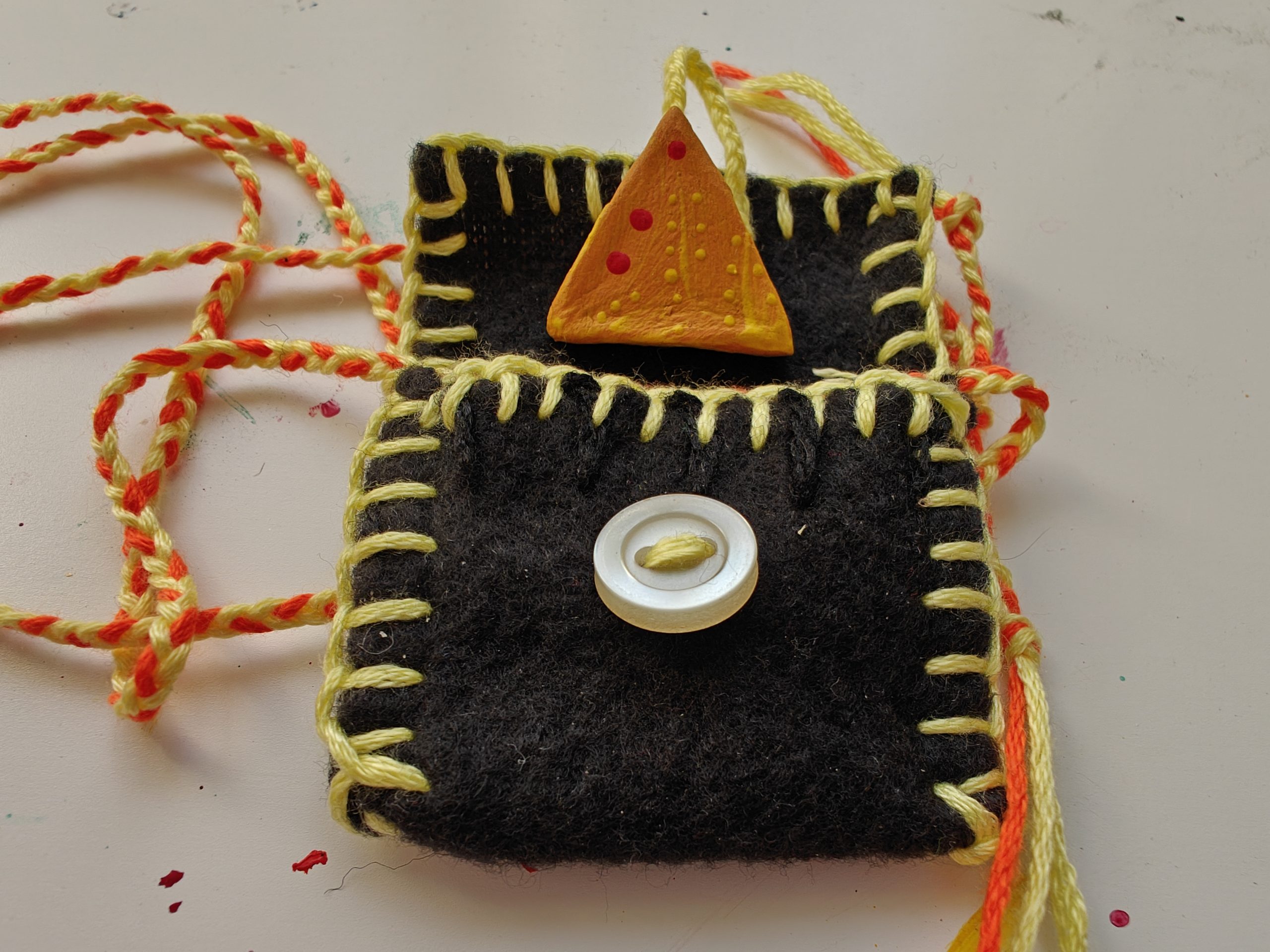 Hand-Sewn Textile Medicine Pouch - Ready to Ship - Image 2